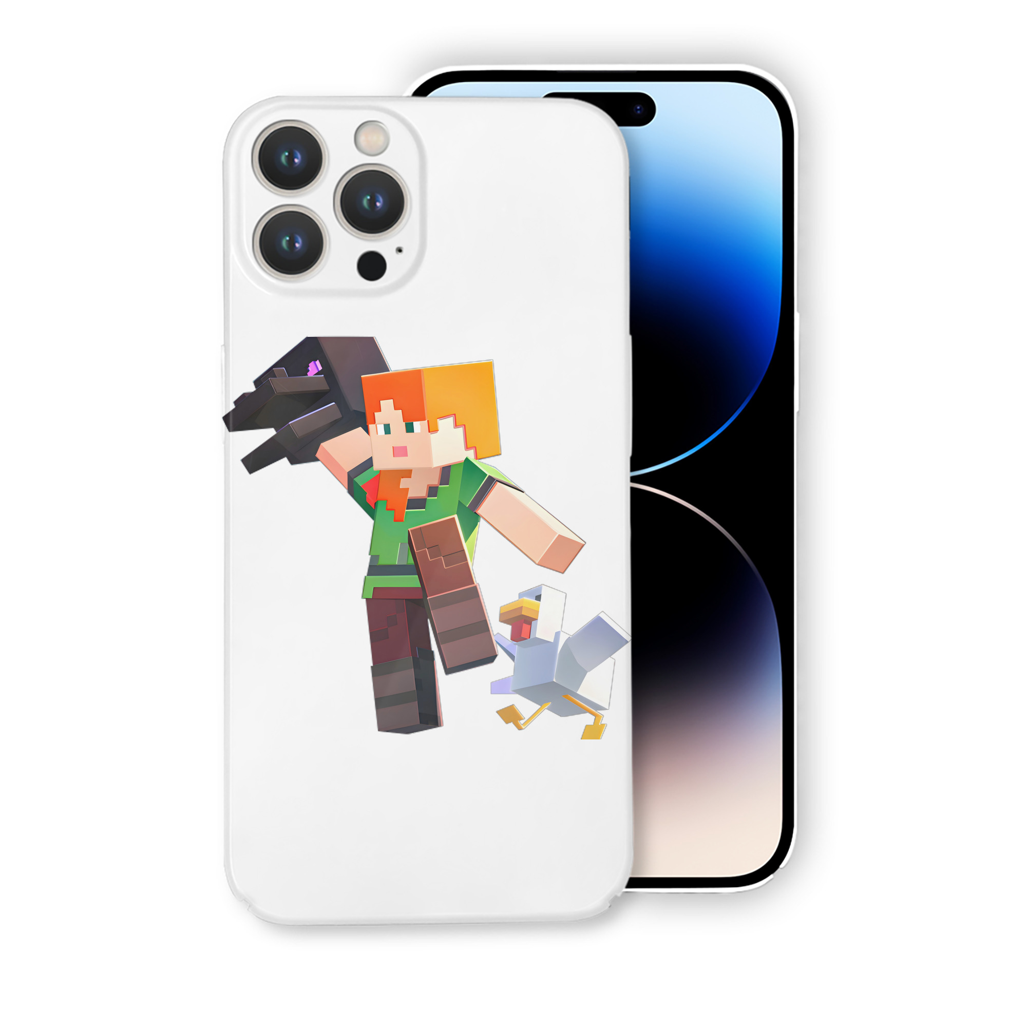 （画像用） マインクラフト ブロックの世界 Minecraft MC Block world 【iPhone 14シリーズ対応】ハードケース